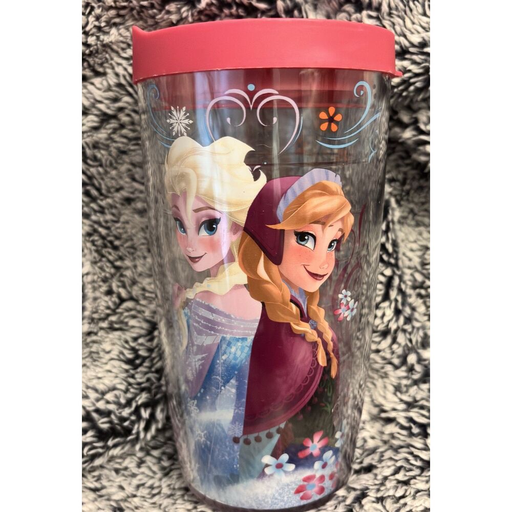 Tervis Disney Frozen Elsa Anna 16 oz Tumbler Pink Lid Made in USA